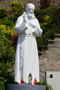 Statue of Saint Padre Pio, civil name Francesco Forgione, Capuchin monk known for his supernatural visions and stigmatas Royalty Free Stock Photo