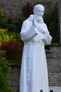 Statue of Saint Padre Pio, civil name Francesco Forgione, Capuchin monk known for his supernatural visions and stigmatas Royalty Free Stock Photo