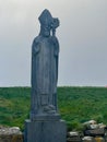 Statue of Saint Patrick at Down Patrick Head Royalty Free Stock Photo