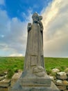 Statue of Saint Patrick at Down Patrick Head Royalty Free Stock Photo