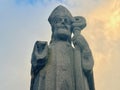 Statue of Saint Patrick at Down Patrick Head Royalty Free Stock Photo