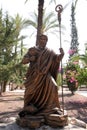 The statue of Saint Peter in Capharnaum Royalty Free Stock Photo