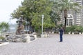 Statue of Saint Peter in Capharnaum Royalty Free Stock Photo