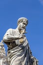 Statue of Saint Peter in front of Saint Peter`s Basilica at St.Peter `s Square, Vatican, Rome, Italy Royalty Free Stock Photo