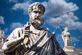 Statue of Saint Peter holding a key in Vatican, Rome, Italy Royalty Free Stock Photo