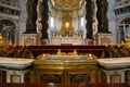 Statue of Saint Peter holding the keys of the Christian church in Saint Peter`s Square Vatican City Royalty Free Stock Photo