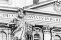 Statue of Saint Peter with key from Kingdom of Heaven. Vatican City Royalty Free Stock Photo