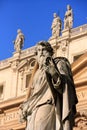 Statue of Saint Peter, Maderno facade, Saint Peters Basilica Royalty Free Stock Photo