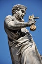 Statue of Saint Peter in Saint Peter square. Vatican city Royalty Free Stock Photo