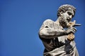 Statue of Saint Peter in Saint Peter square. Vatican city Royalty Free Stock Photo