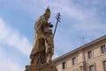 Statue of Saint Pope Celestine 1215-1296 in Mantua, Italy.