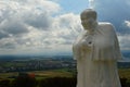 Statue of saint pope John Paul II on Grapa hill near Klin village, Namestovo district, northern Slovakia.
