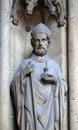 Statue of Saint on the portal of the Basilica of Saint Clotilde in Paris