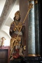 Statue of Saint, Sanctuary of St. Agatha in Schmerlenbach, Germany Royalty Free Stock Photo