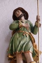 Statue of Saint in the St Lawrence church in Kleinostheim, Germany