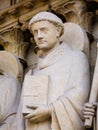 Statue of Saint Stephen at Notre Dame, Paris Royalty Free Stock Photo
