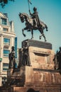 The statue of Saint Wenceslas in Prague city center