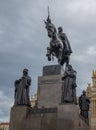 Statue of Saint Wenceslas at Wenceslas Square - Prague, Czech Republic Royalty Free Stock Photo