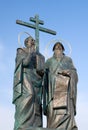 Statue of Saints Cyril and Methodius Royalty Free Stock Photo