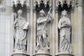 Statue of Saints Methodius, George and Barbara, portal of the cathedral Royalty Free Stock Photo