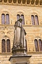 Statue of Sallust Bandini in Salimbeni square, Siena, Tuscany Royalty Free Stock Photo