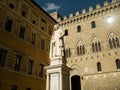 Statue of Sallustio Bandini, Siena, Italy. Royalty Free Stock Photo
