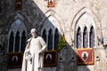 Statue of Sallustio Bandini in Front of the Palazzo Salimbeni in Siena Royalty Free Stock Photo