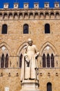 Statue of Sallustio Bandini in Piazza Salimbeni, Siena Royalty Free Stock Photo