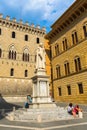 Statue of Sallustio Bandini in Siena, Italy Royalty Free Stock Photo