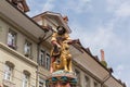 Statue of the Samson Fountain in Bern, Switzerland Royalty Free Stock Photo