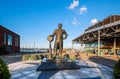 Statue of Samuel Cunard at Halifax waterfront, seaport. A British Canadian Shipping Magnate.