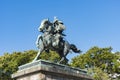 Statue of samurai Kusunoki Masashige outside Tokyo`s Imperial Pa