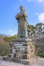 Statue of the samurai Sakamoto RyÃÂma in the Kazagashira park of Nagasaki in Kyushu island.