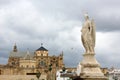 Statue of San Rafael in the Roman bridge