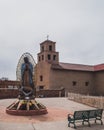 Statue and sanctuary of Guadalupe in Santa Fe, New Mexico, USA