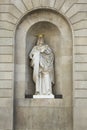 Statue of Sant Jaume Saint James the conquerer, placed on the Royalty Free Stock Photo