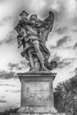 Statue on Sant& x27;Angelo Bridge in Rome, Italy Royalty Free Stock Photo