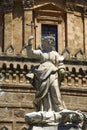 Statue of Santa Rosalia - patron of Palermo, front of famous Palermo Cathedral, Sicily, Italy Royalty Free Stock Photo