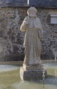 Statue of Santiago Apostle in the city Molinaseca, along the Camino de Santiago, Spain.