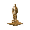 The statue of Sardar Vallabh Bhai Patel in vector form Royalty Free Stock Photo