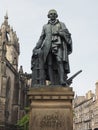 Adam Smith statue in Edinburgh Royalty Free Stock Photo
