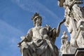 Statue and sculpture of Saint Primitiva, Holy trinity column, Brno, Czech Republic / Czechia Royalty Free Stock Photo