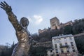 Statue sculpture tribute to flamenco artist Mario Maya. Granada