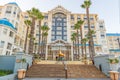 Statue of sea lion in front of Table Bay Hotel in Cape Town Royalty Free Stock Photo