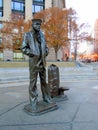 Statue of sailor on city street