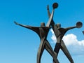 A statue of seamen in taranto, in the south of italy