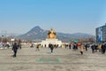 Statue of the Sejong daewang, also called the Sejong the Great,  the fourth king of Joseon-dynasty of Korea Royalty Free Stock Photo