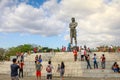 The Statue of the Sentinel of Freedom Lapu Lapu Monument in Rizal Park at the center of the Agrifina Circle, Manila