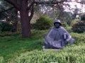 Statue of a Shepherd with a sheep