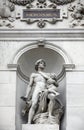 Statue shows an allegory of heroism, Burgtheater, Vienna Royalty Free Stock Photo